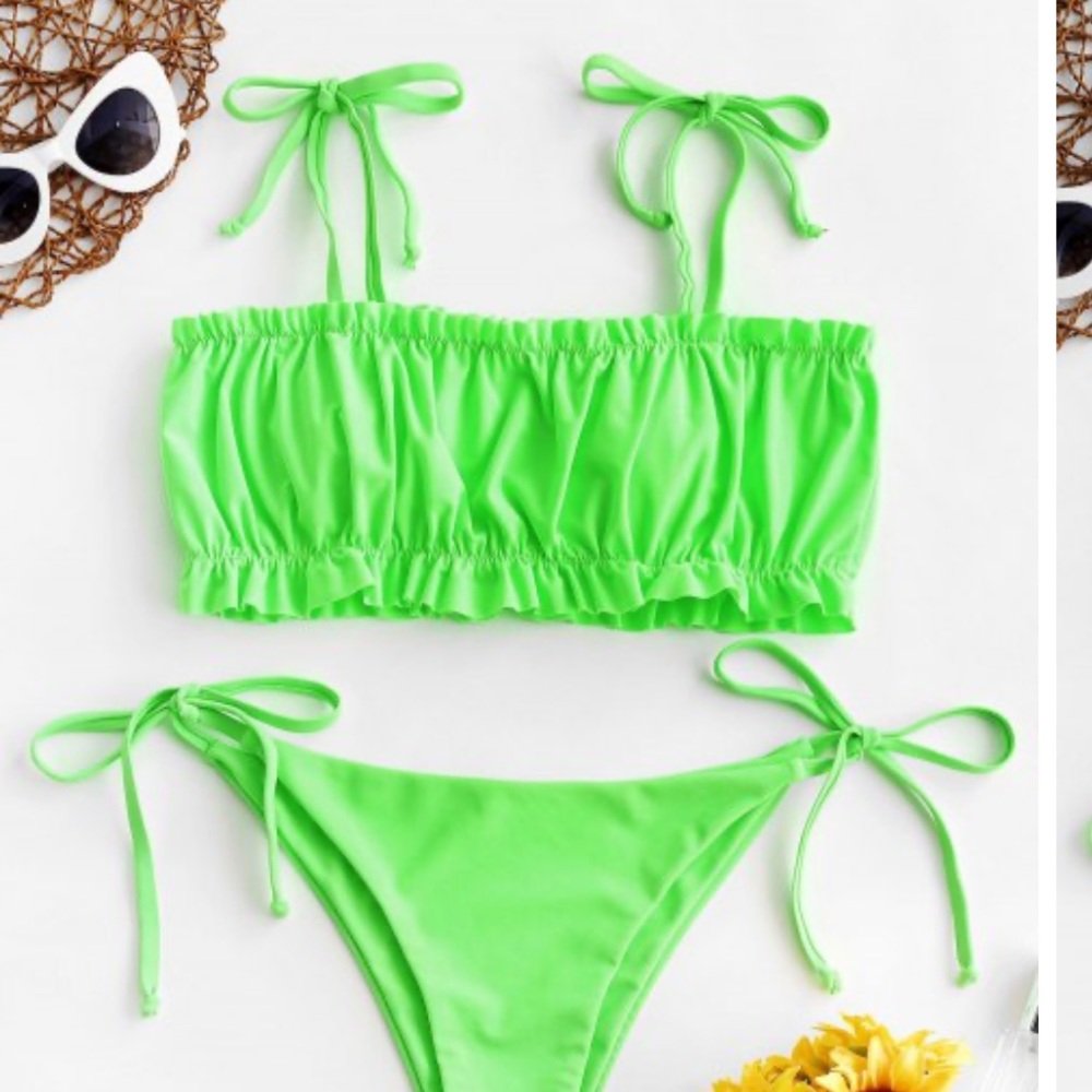 Neon green bikini